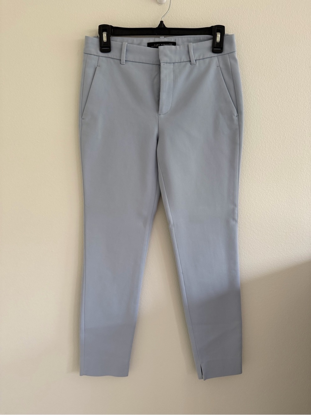 Zara Light Blue Cropped Ankle Pants